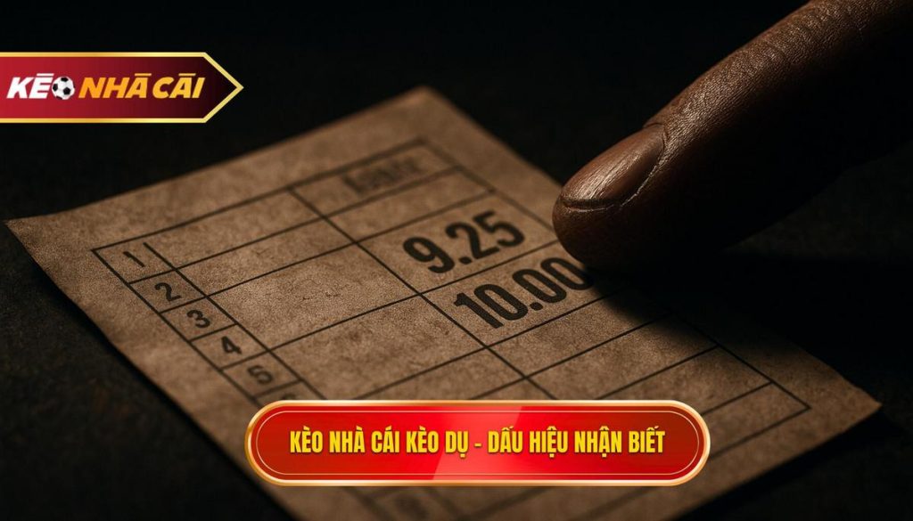 kèo nhà cái kèo dụ – dấu hiệu nhận biết