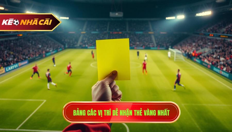 Kèo cầu thủ nhận thẻ vàng: Nghệ thuật đọc trận đấu và bí quyết chiến thắng 4 Bảng thống kê các vị trí dễ nhận thẻ vàng nhất